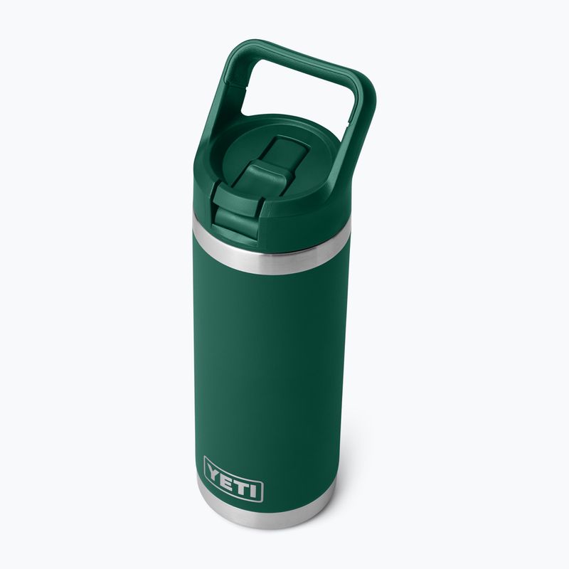 Термо бутилка YETI Rambler C Straw 532 ml black forest green 4