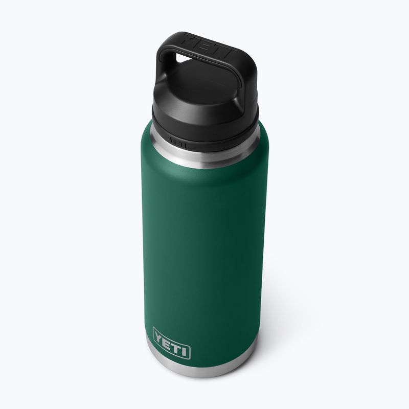Термо бутилка YETI Rambler Chug 1064 ml black forest green 3