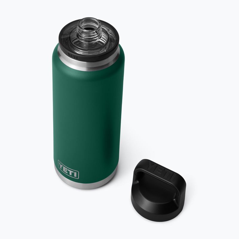 Термо бутилка YETI Rambler Chug 1064 ml black forest green 4