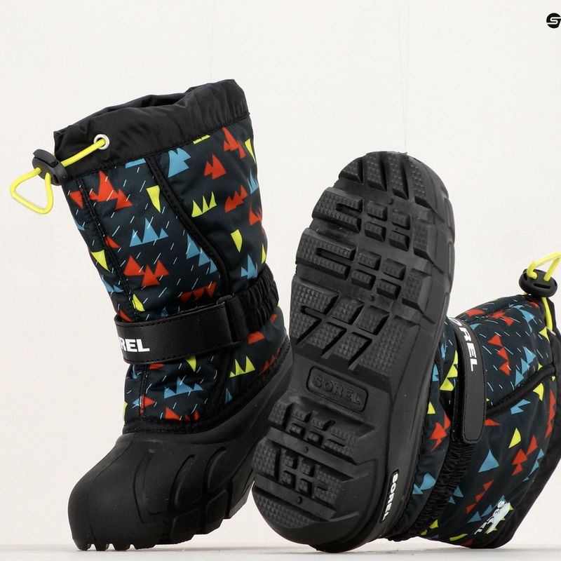 Sorel Flurry Print Boys черни/черни детски ботуши за сняг 8