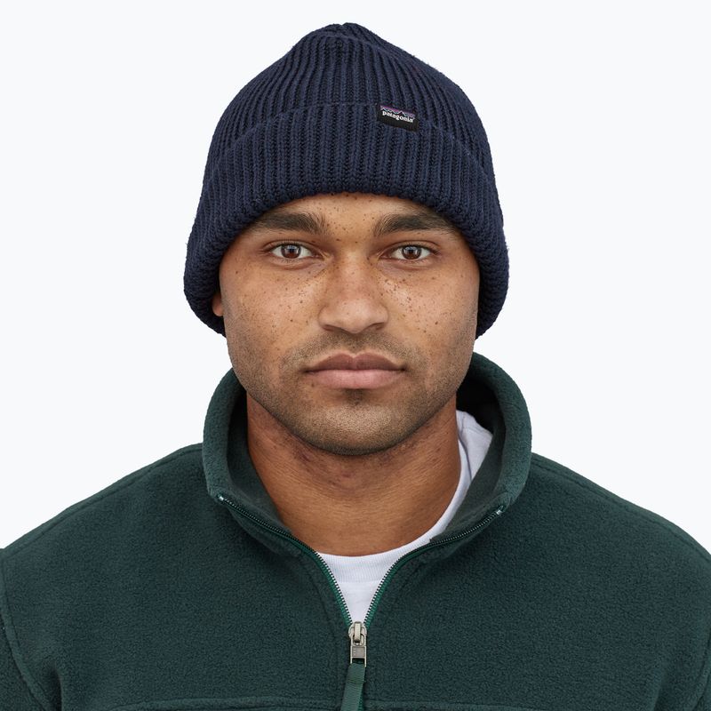 Patagonia Fishermans Rolled Beanie зимна шапка тъмносиня 3
