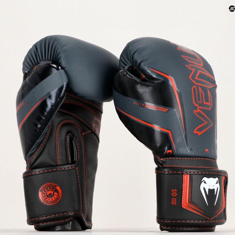 Боксови ръкавици Venum Elite Evo navy/black/red 6