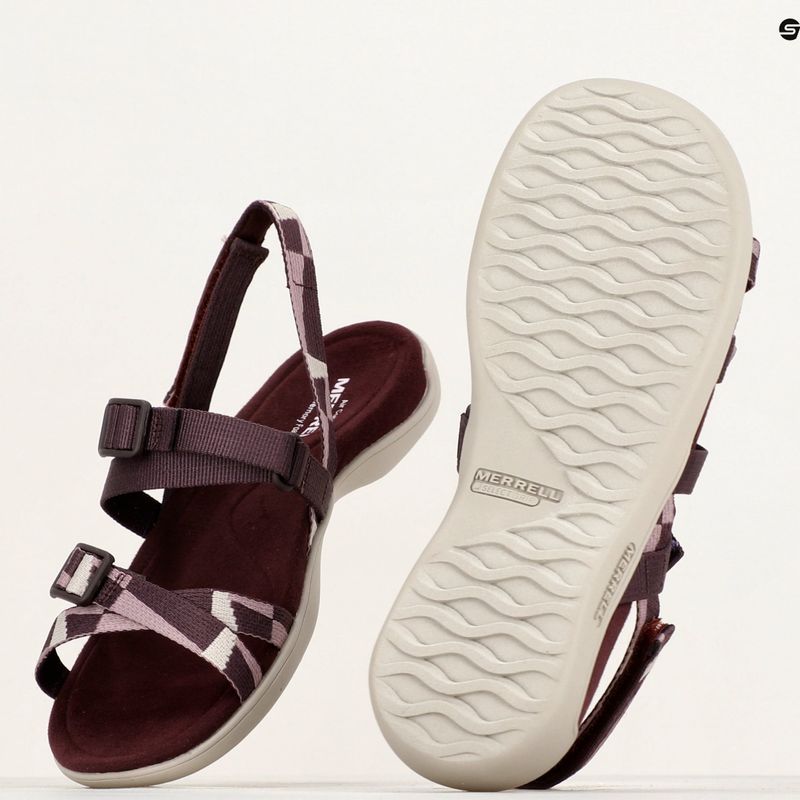 Дамски сандали Merrell District 3 Backstrap Web в цвят бордо 9