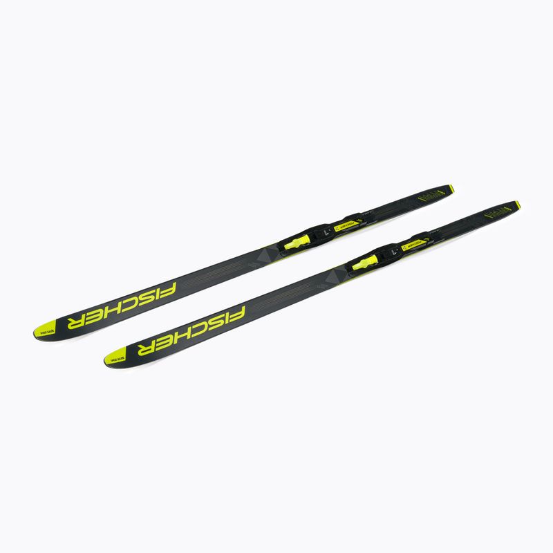 Детски ски за ски бягане Fischer Sprint Crown + Tour Step-In черно-жълти NP63019V 4