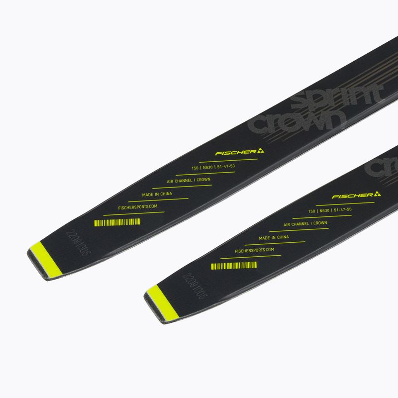 Детски ски за ски бягане Fischer Sprint Crown + Tour Step-In черно-жълти NP63019V 9