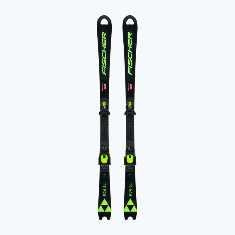 Детски ски за спускане Fischer RC4 Worldcup Sl Jr. M/O-Plate + RC4 Z9 GW AC black A11022 T80020