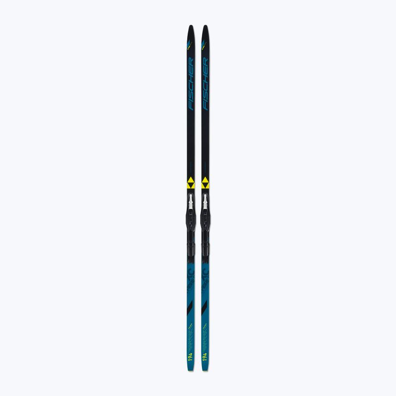 Ски за ски бягане Fischer Fibre Crown EF Mounted + връзки Tour Step-In black/blue 6