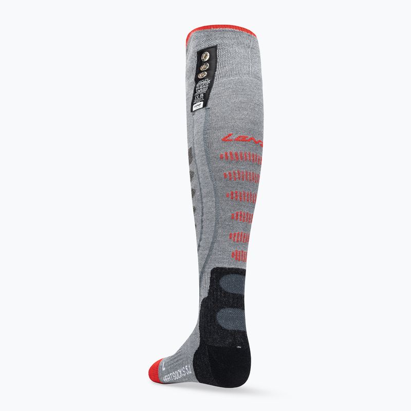 Lenz Heat Sock 5.1 Toe Cap Slim Fit сиви/червени ски чорапи 2
