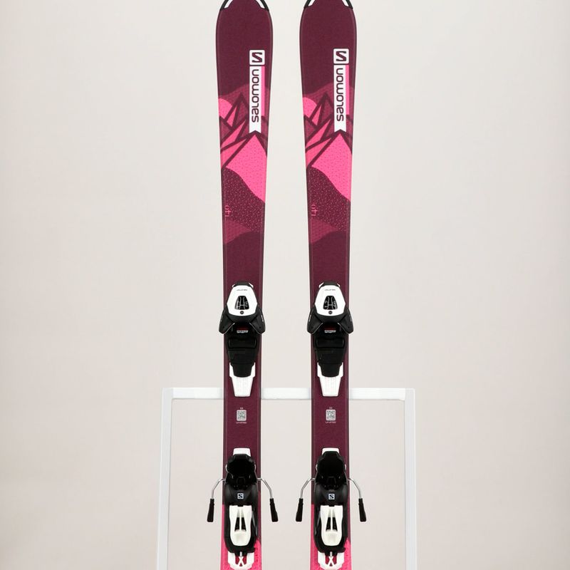 Детски ски за спускане Salomon Lux Jr M + L6 bordeau/pink 11