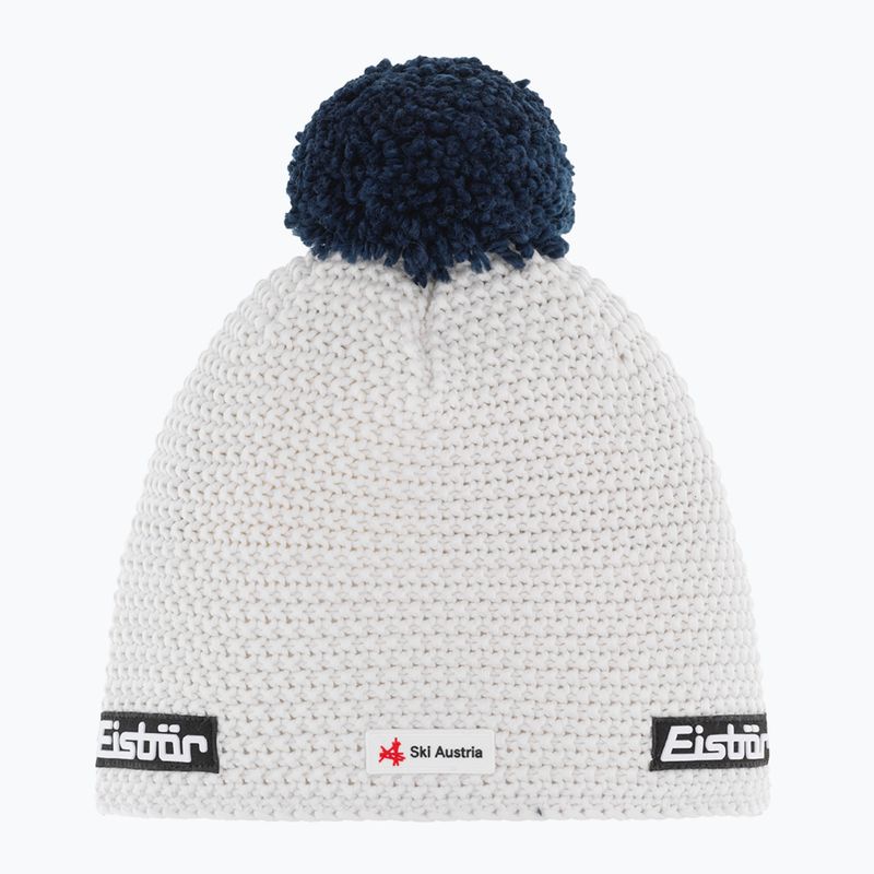 Зимна шапка Eisbar Jamie Pompon Ska white/dark cobalt