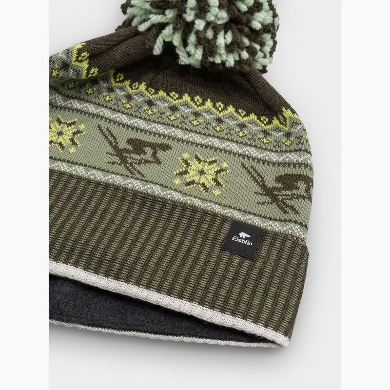 Зимна шапка Eisbar Retroski Pompon olive/khaki green 2