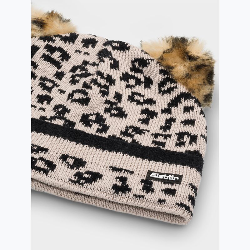 Детска зимна шапка Eisbar Stephie beige/leopard print 2