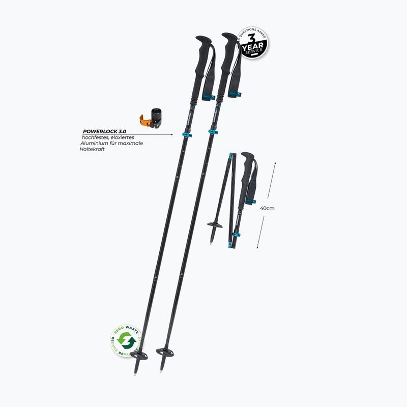 Komperdell FX Lite Carbon Vario Approach походни пръти сини 2