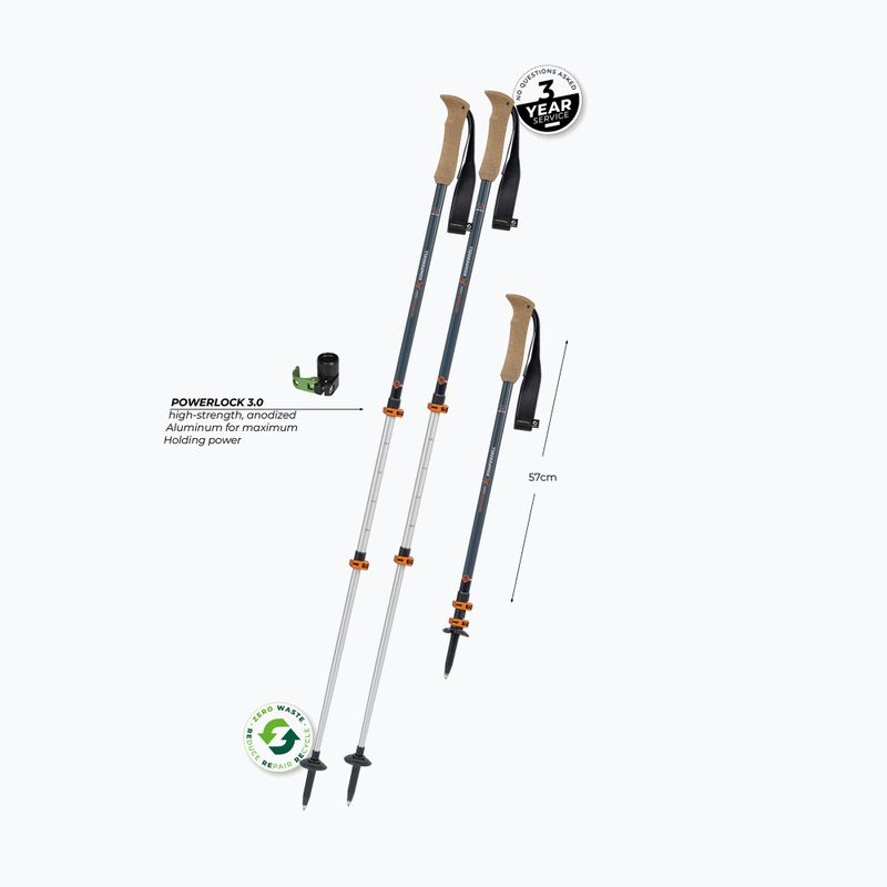 Пръти за трекинг Komperdell Ridgehiker Zero dark sphhire 2