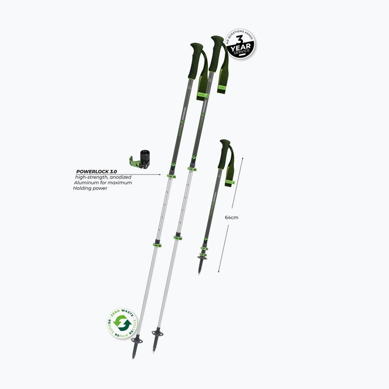 Komperdell Trailmaster Zero forrest зелени походни пръти 10