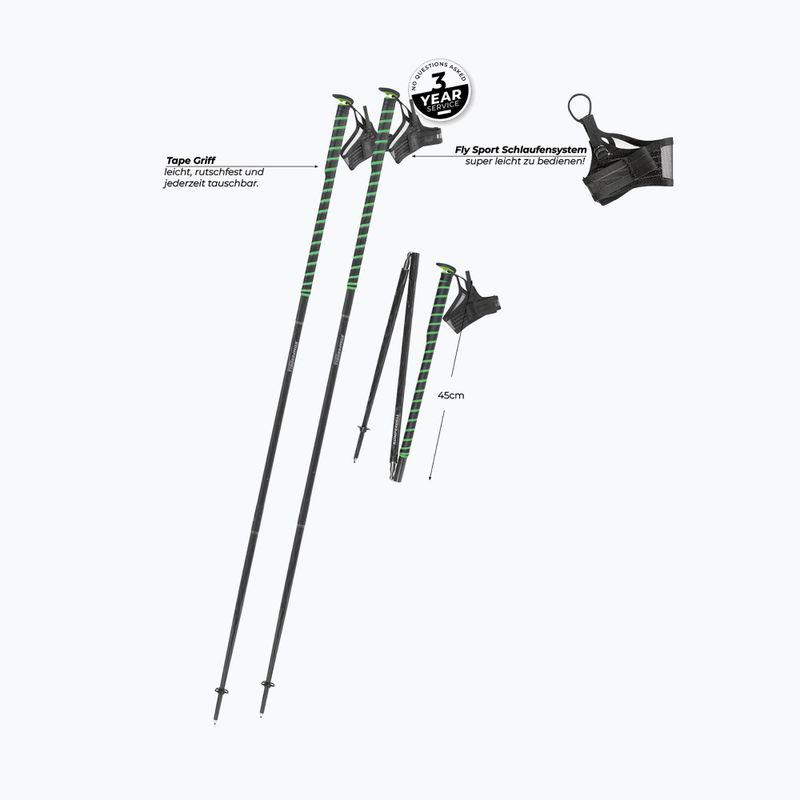 Komperdell FXP Composite Trail зелени палки за бягане 2