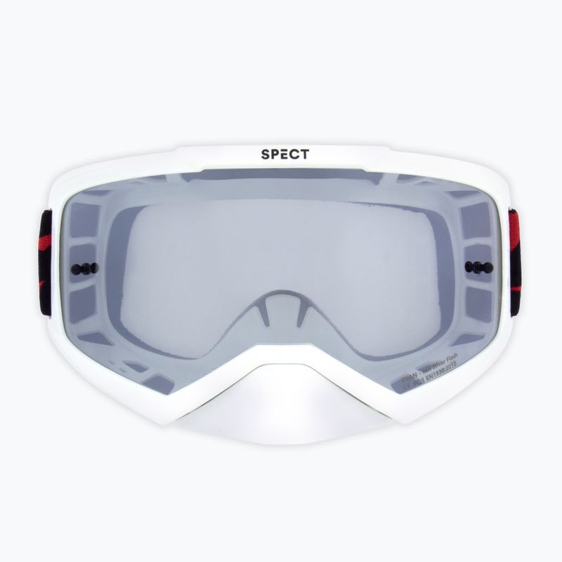 Велосипедна маска Red Bull SPECT Evan shiny white/smoke silver mirror 3