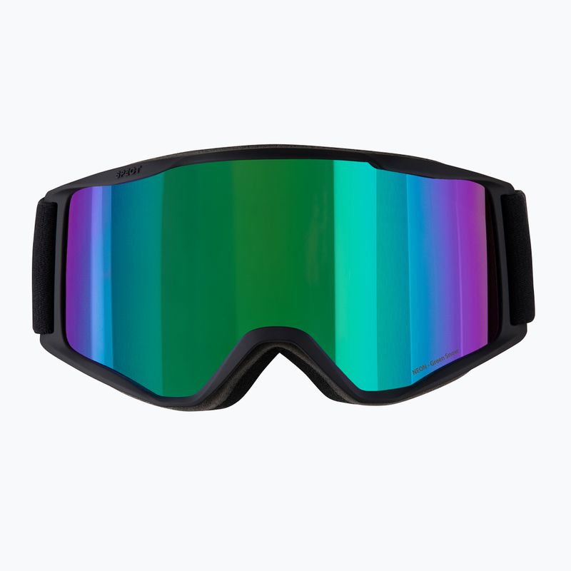 Скиорска маска Red Bull Spect Neon matt black/brown with green mirror 4