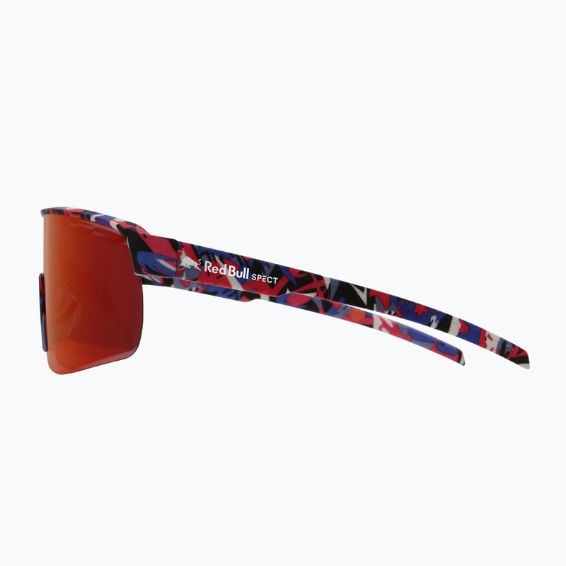 Слънчеви очила Red Bull SPECT Dakota matt blue-burgundy pattern/smoke red-purple mirror 4