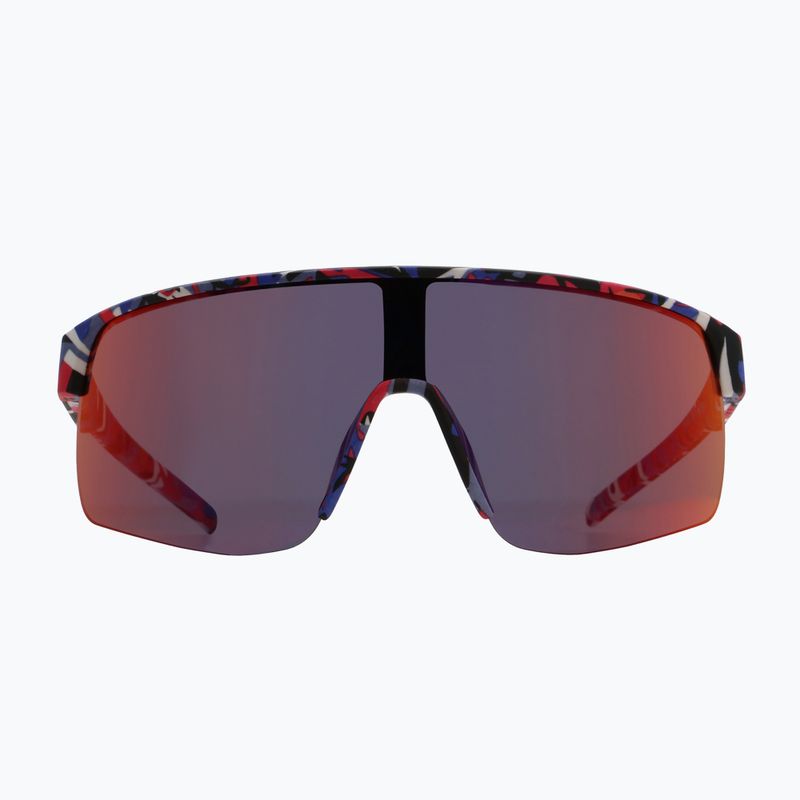 Слънчеви очила Red Bull SPECT Dakota matt blue-burgundy pattern/smoke red-purple mirror 5