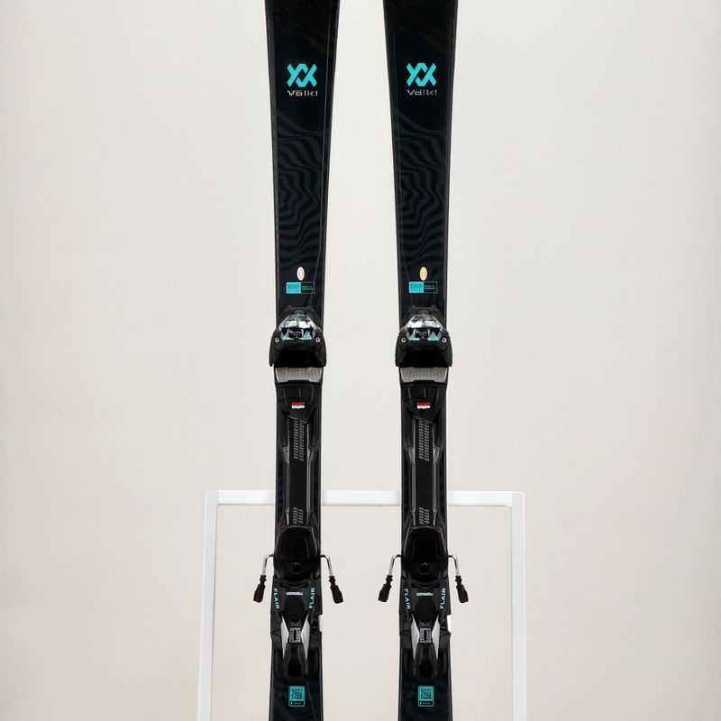 Дамски ски за спускане Völkl Flair SC Carbon + vMotion 11 ALU GW black/teal/silver 10