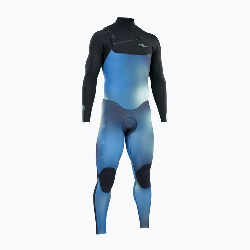 Мъжки неопренов костюм за плуване ION Seek Core 3/2 Front Zip blue gradient