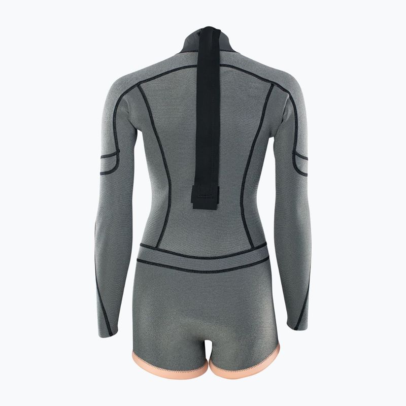 Дамски неопренов костюм за плуване ION Amaze Shorty 2.0 Back Zip black flowers 4