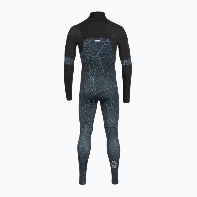 Мъжки бански костюм ION Seek Core 3/2 mm с преден цип distorted black 3