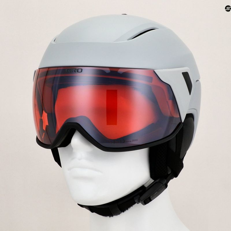 Ски каска Giro Orbit Spherical matte light grey/vivid ember 9