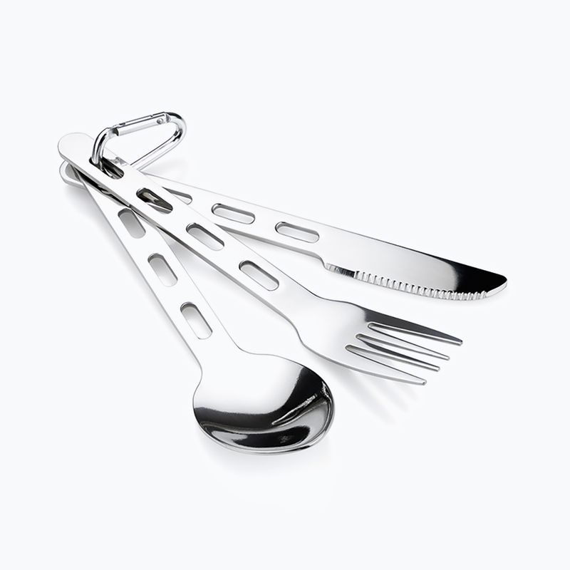 GSI Outdoors Комплект прибори за хранене от неръждаема стомана Glacier silver 61003