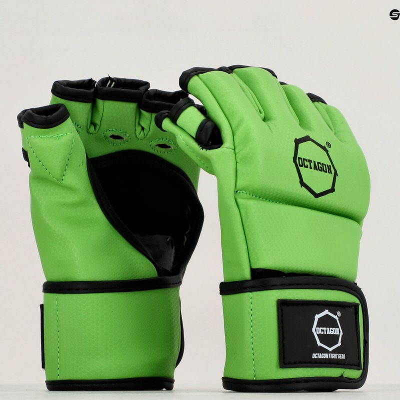 ММА граплинг ръкавици Octagon Kevlar зелени 7