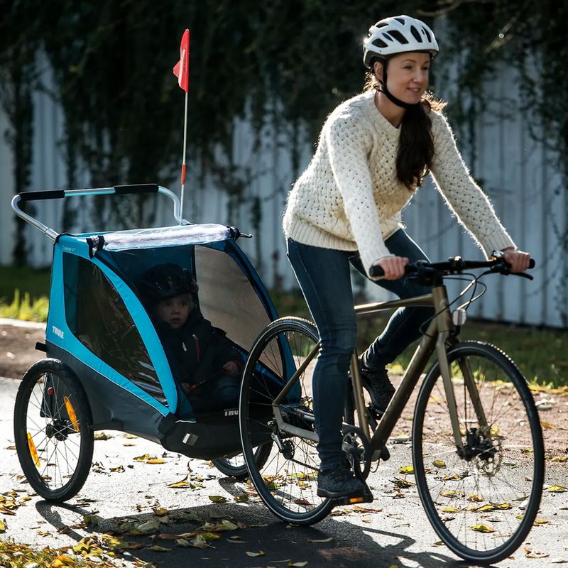 Ремарке за велосипеди Thule Coaster XT + количка Зелено 10101820 7