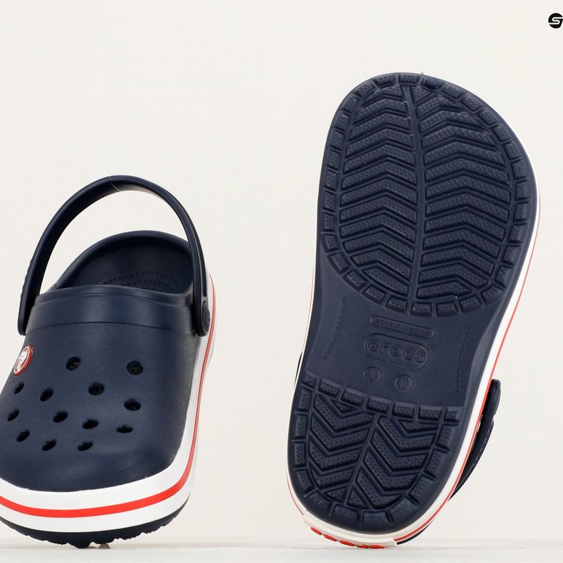 Детски джапанки Crocs Crocband Clog в тъмносиньо/червено 11