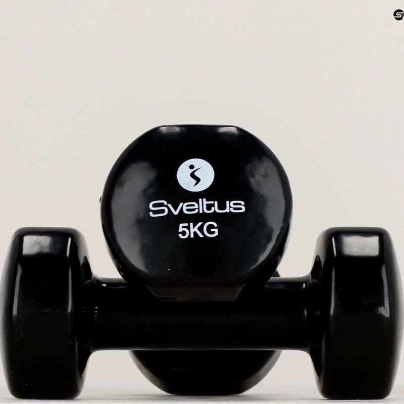 Комплект дъмбели 5 кг 2 бр. Sveltus Epoxy black 1185 6