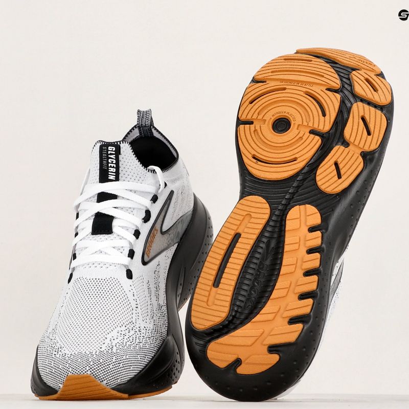 Brooks Glycerin StealthFit 21 мъжки обувки за бягане бяло/сиво/черно 12