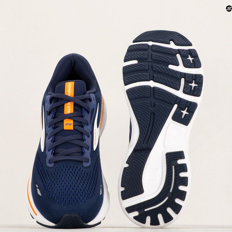 Brooks Adrenaline GTS 23 мъжки обувки за бягане peacoat/ultramarine/orange 12