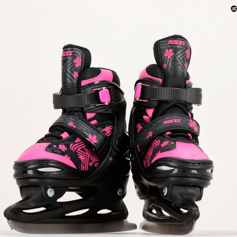 Roces Jokey Ice 3.0 Детски кънки за момичета черно/розово 9