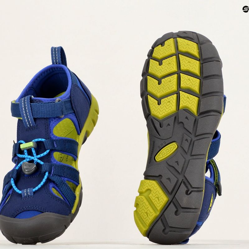 Младежки сандали KEEN Seacamp II CNX blue depths/chartreuse 9