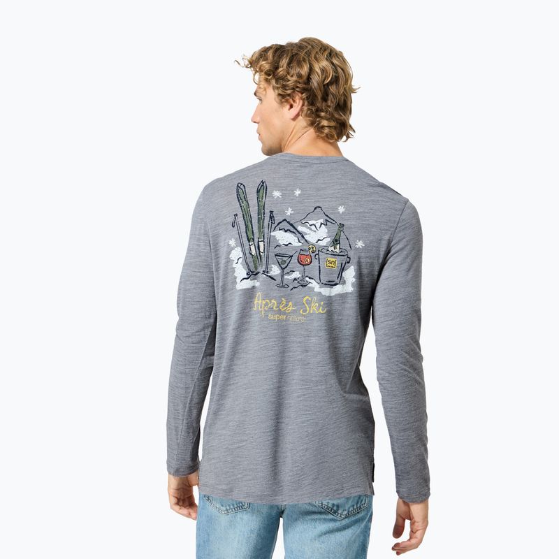 Мъжка блуза с дълъг ръкав  super.natural Apres Ski cashmere grey melange/various 3