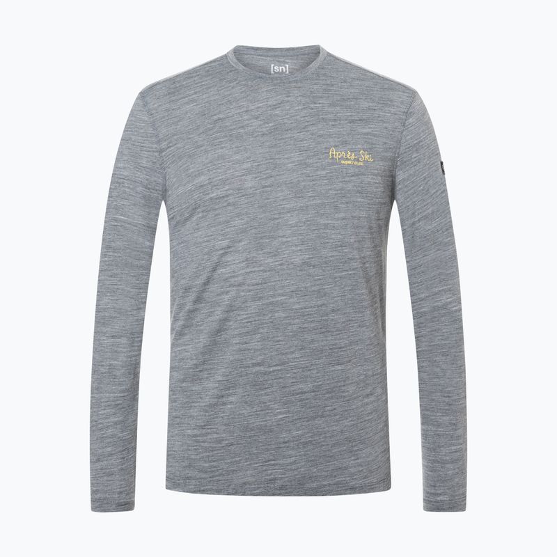 Мъжка блуза с дълъг ръкав  super.natural Apres Ski cashmere grey melange/various 5