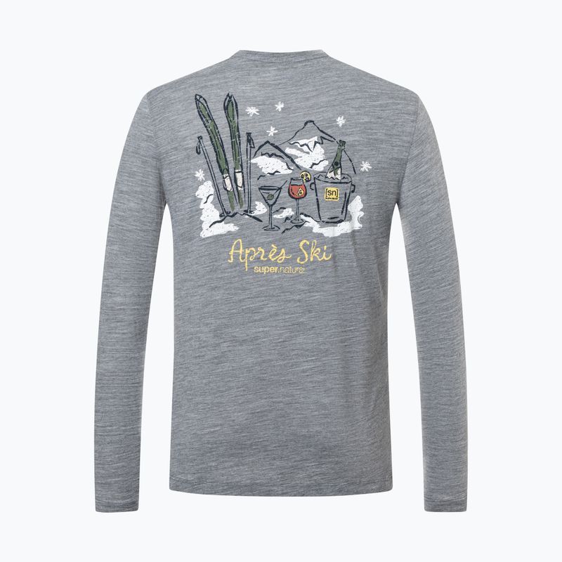 Мъжка блуза с дълъг ръкав  super.natural Apres Ski cashmere grey melange/various 6