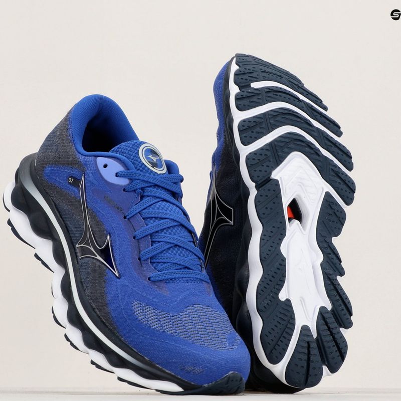 Мъжки обувки за бягане Mizuno Wave Sky 7 surf the web/silver/dress blues 9