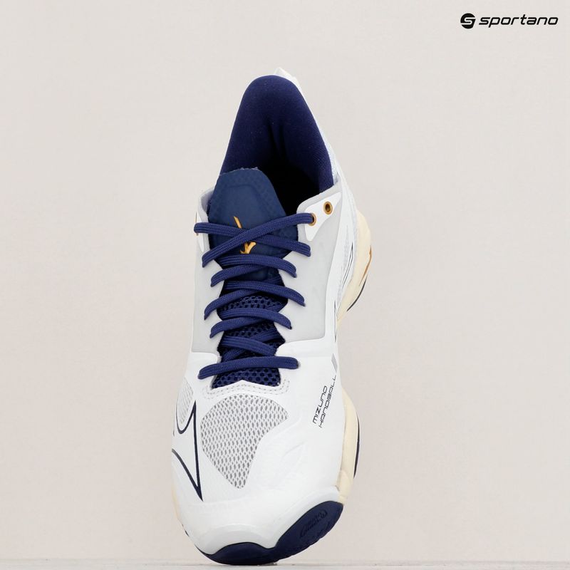 Мъжки обувки за хандбал Mizuno Wave Mirage 5 white/bribbon/mp gold 9