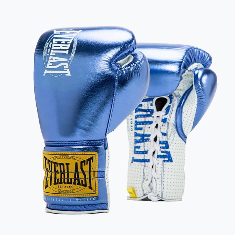 Боксови ръкавици Everlast Fight Leather blue