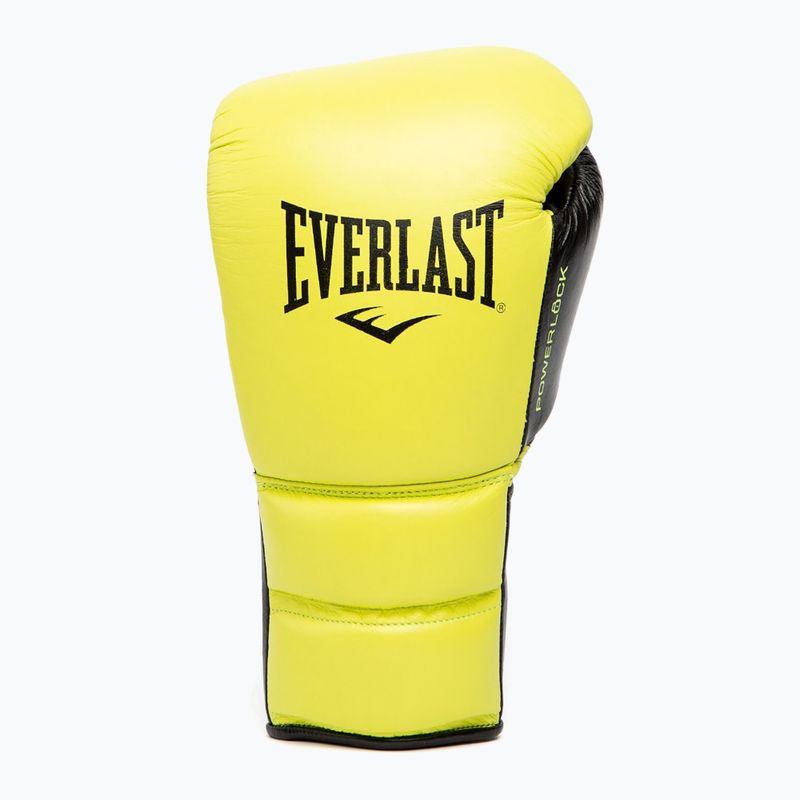 Боксови ръкавици Everlast Powerlock 2 Laced Pro Training neon yellow 8