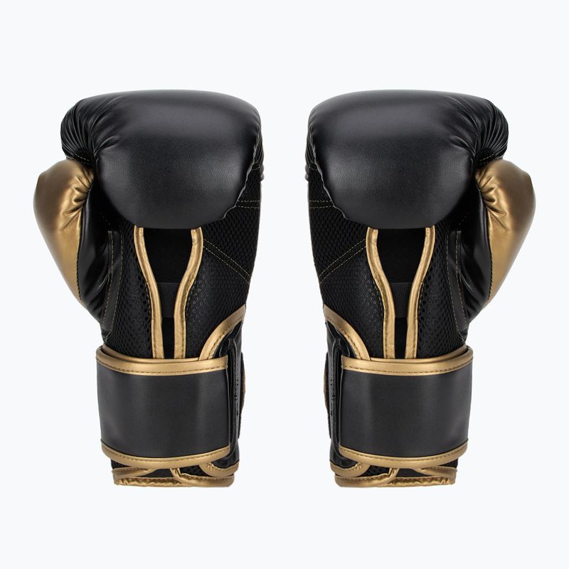 Everlast Powerlock 2 черни/златни боксови ръкавици 3