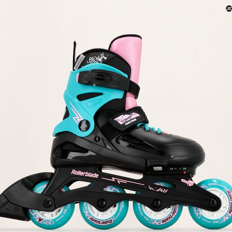 Детски ролери Rollerblade Fury black sea/green 8