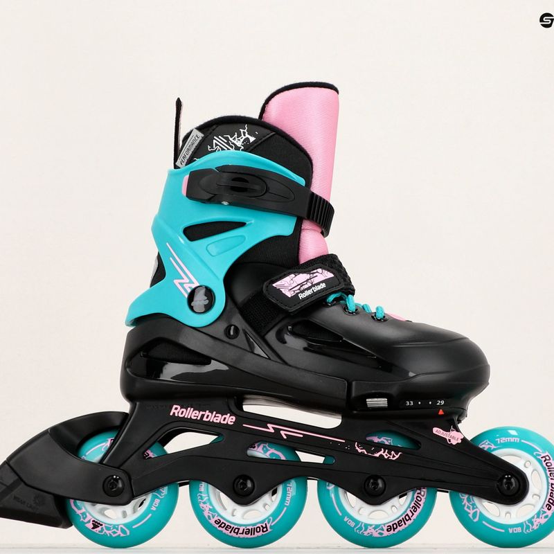 Детски ролкови кънки Rollerblade Fury black sea/green 8