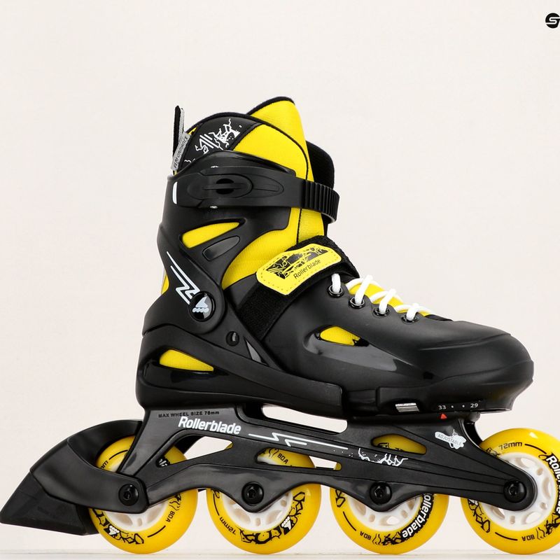 Детски ролери Rollerblade Fury black/yellow 9