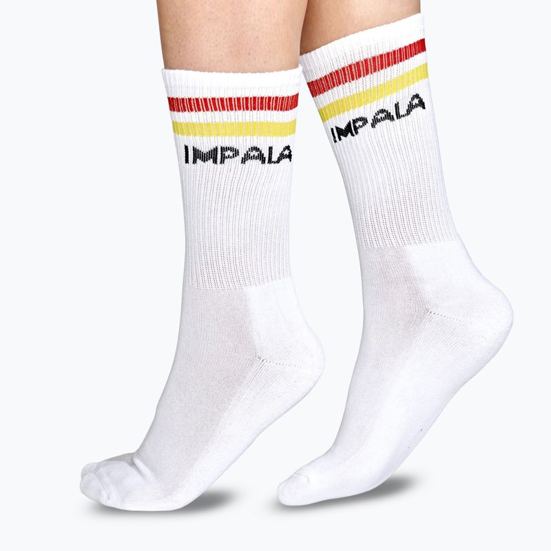 Дамски чорапи IMPALA Stripe 3 чифта бели 4